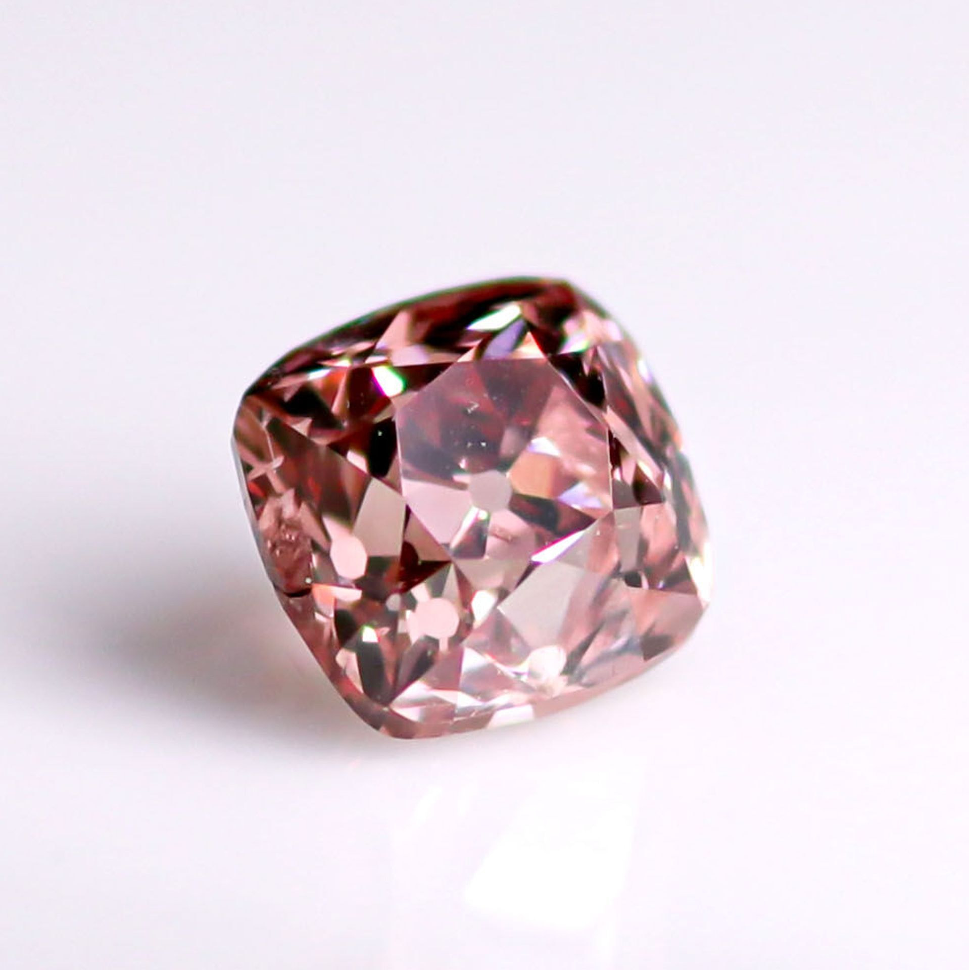 希少】 Fancy Orangy Pink 0.082ct ファンシー オレンジ ピンク